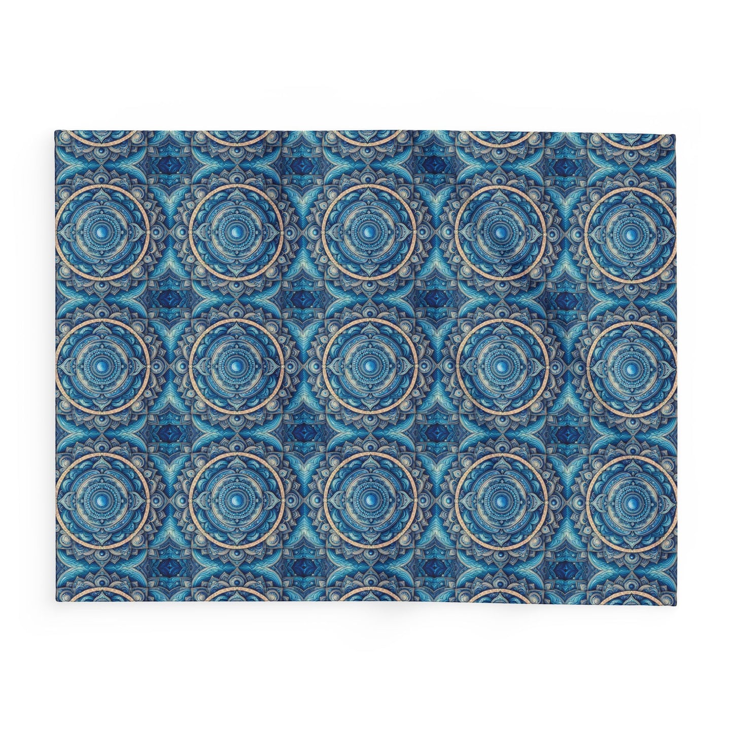 Fleece Blanket with Throat Chakra Design