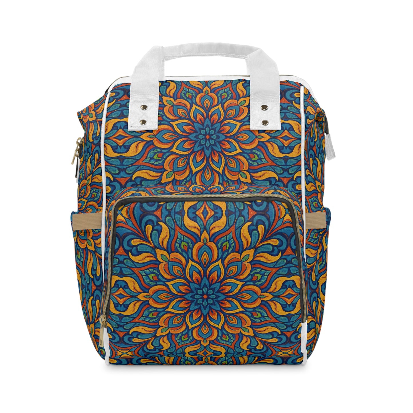 Diaper Backpack, Kaleidoscope Pattern Design, Baby Shower Gift, Travel Bag, Nursery Organizer, Baby Gear, Mom Essential