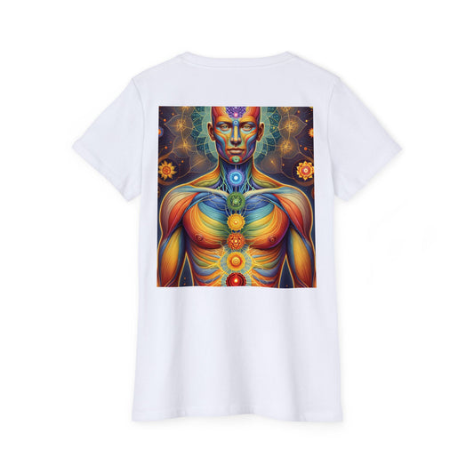 Women’s Organic Chakra Art T-Shirt - Vibrant Spiritual Design